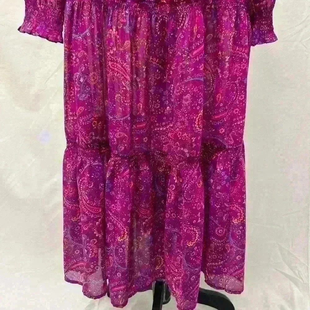 Beach Lunch Lounge Collection Med Long Sleeves Sheer Coverup Maxi Dress - Picture 11 of 16